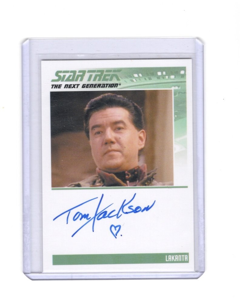 2013 RITTENHOUSE STAR TREK THE NEXT GENERATION TOM JACKSON AUTOGRAPH LAKANTA