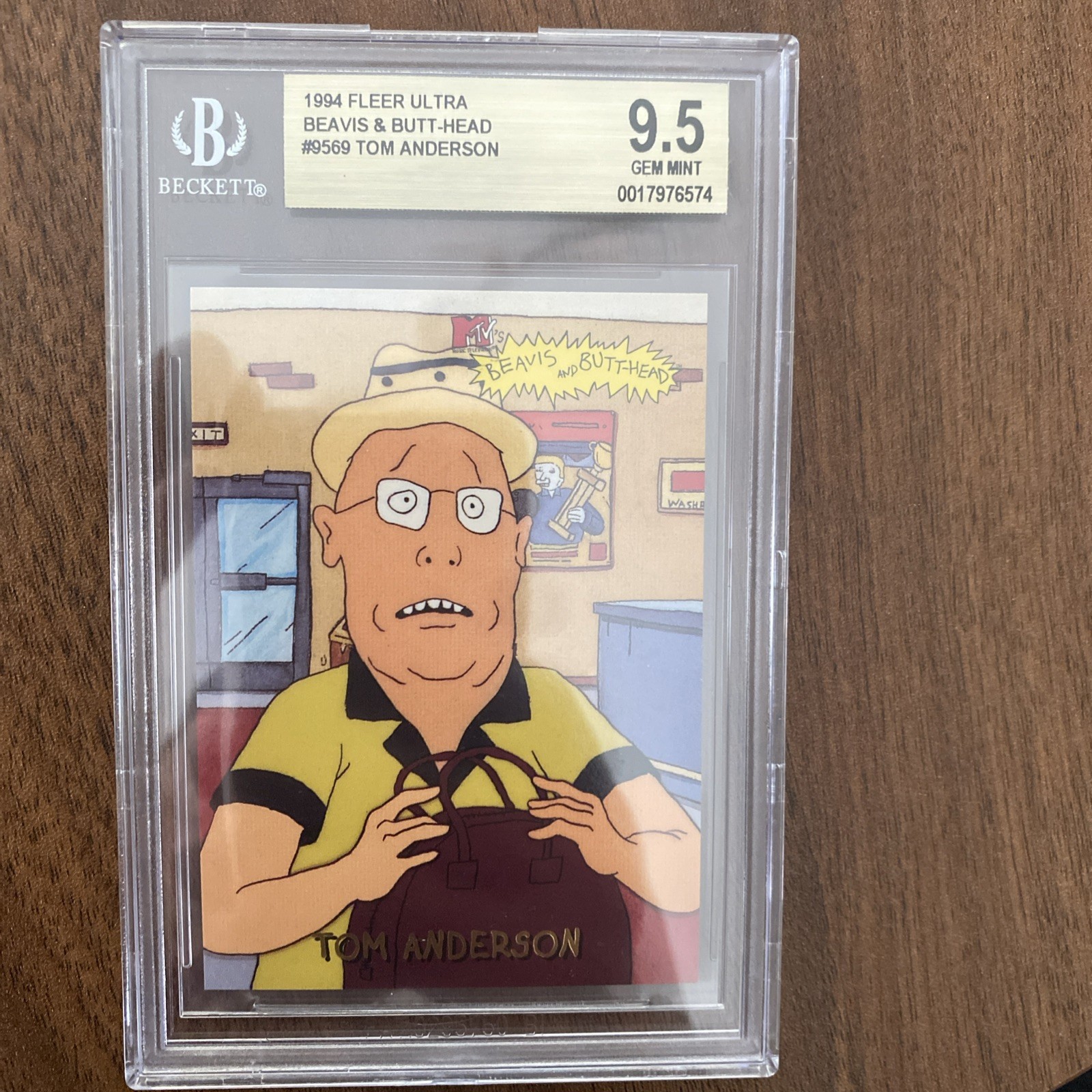 Fleer 1994 Ultra Beavis & Butt-Head #9569 Tom Anderson Graded Card