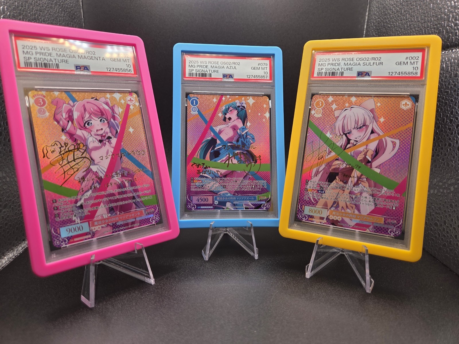 PSA 10 Weiss Schwarz Rose Magia Magenta Azul Sulfur SP Signed Sequential 079 052