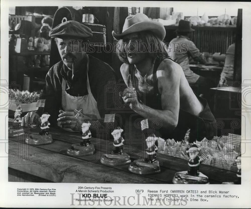 1973 Press Photo Warren Oates and Dennis Hopper star in \
