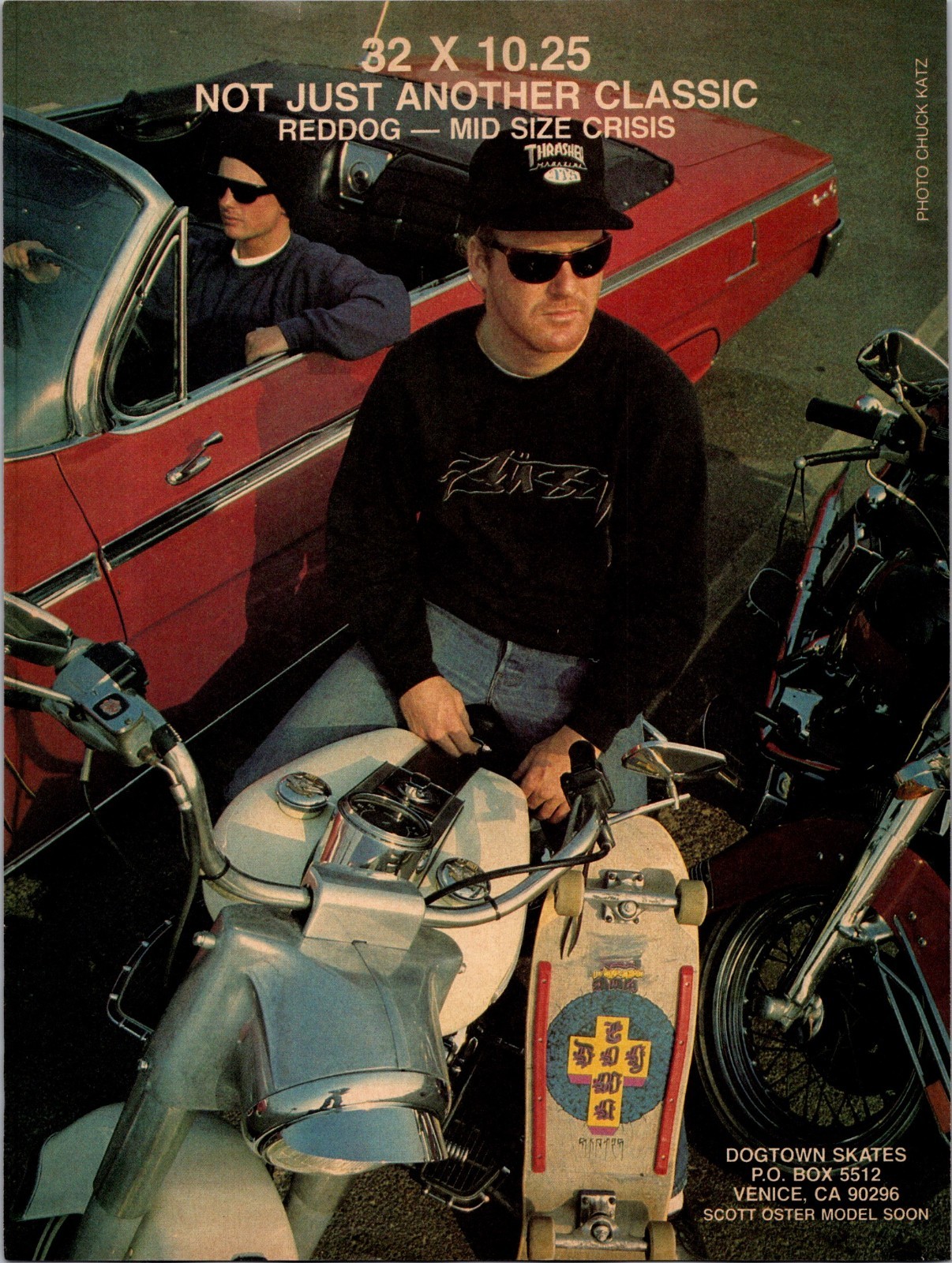 1988 Dogtown Skates Print Ad • Red Dog   Skateboard 1980s KA.44