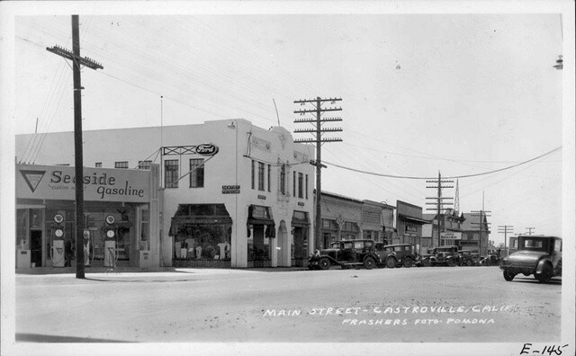 Main Street - Castroville, California 1950s OLD PHOTO 1 Main Street - Castroville, California 1950s OLD PHOTO 1