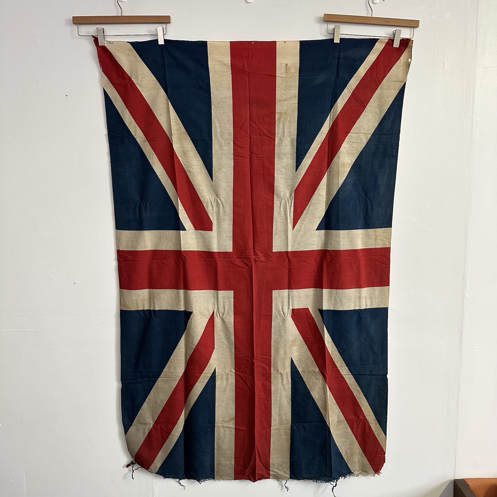Vintage Union Jack Flag 40s 50s WWII Era British UK Made In England 44x67 Large