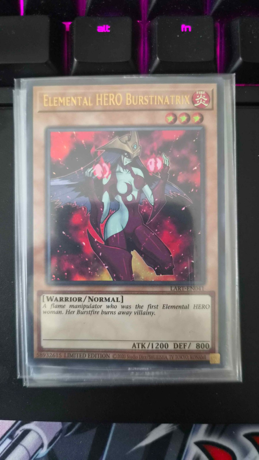 Elemental HERO Burstinatrix LART-EN041 YuGiOh  Lost Art Ltd Ed Ultra Rare SEALED