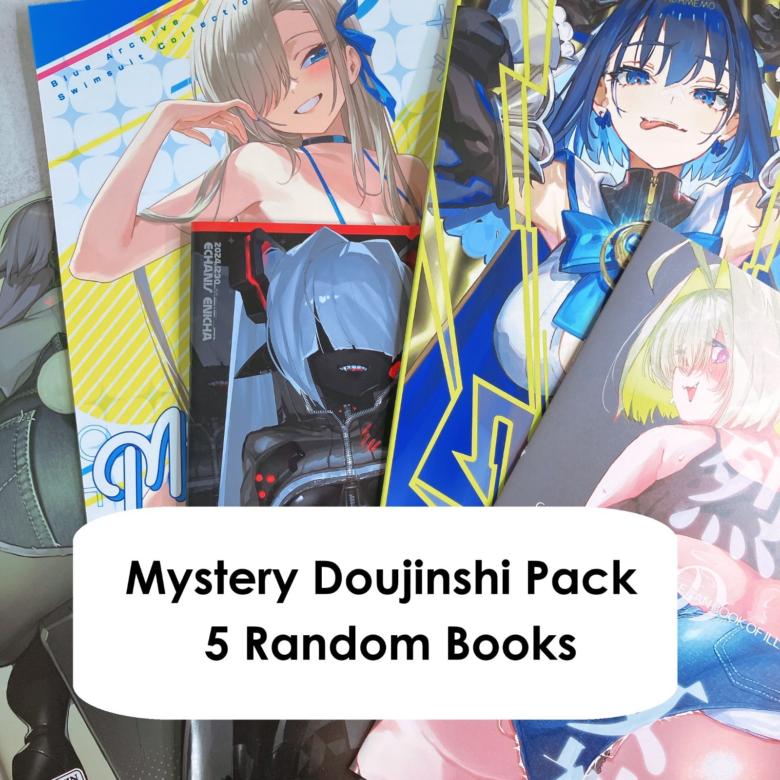 Mystery Doujinshi Pack – 5 Random Illustration Art Japanese Doujinshi Books