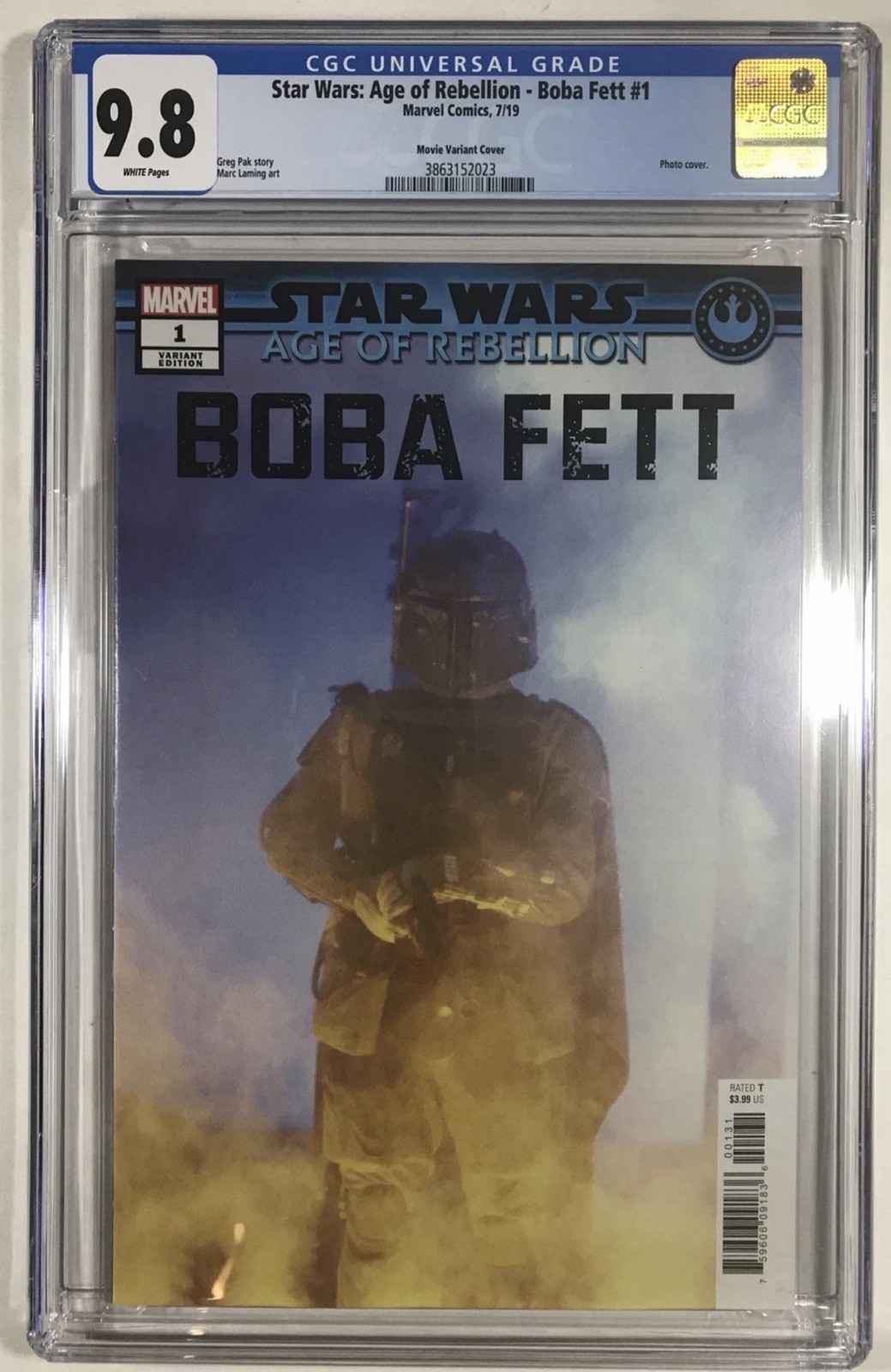 Marvel Comics Star Wars Boba Fett: Age of Rebellion movie variant CGC 9.8 RARE