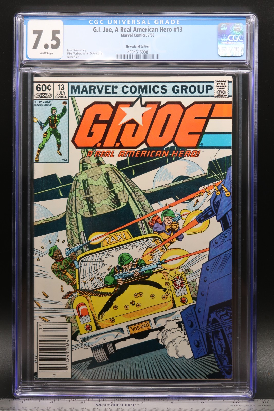 Vtg G.I Joe A Real American Hero #13 Marvel 1983 HTF CGC 7.5 Rare