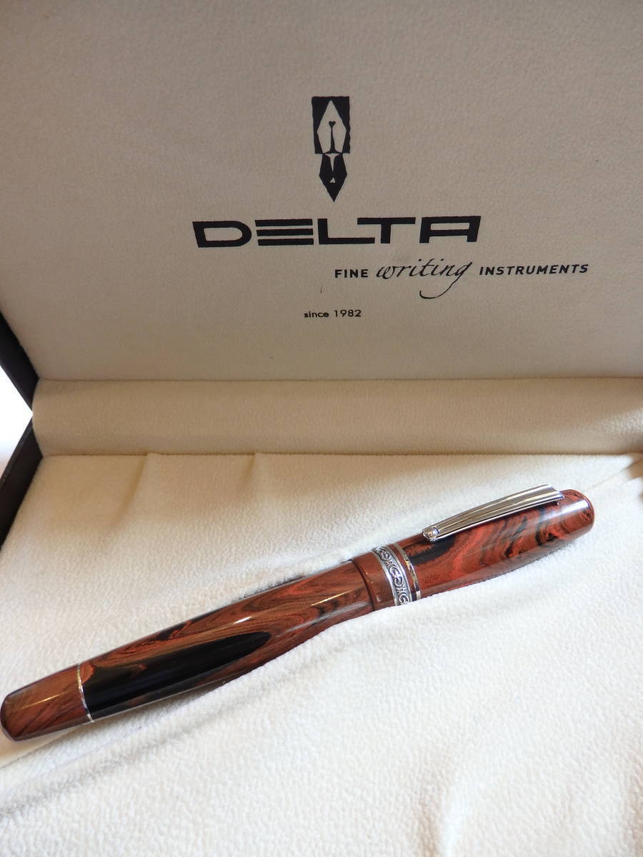 Delta Special Limited Fountain Pen Roma Imperiale Marble Ebonite Nib 14K585 Soli