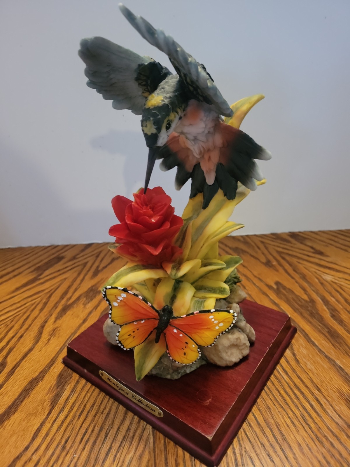 Montefiori Italian Design Statuary Hummingbirds Birds Habiscus Flowers Butterfly