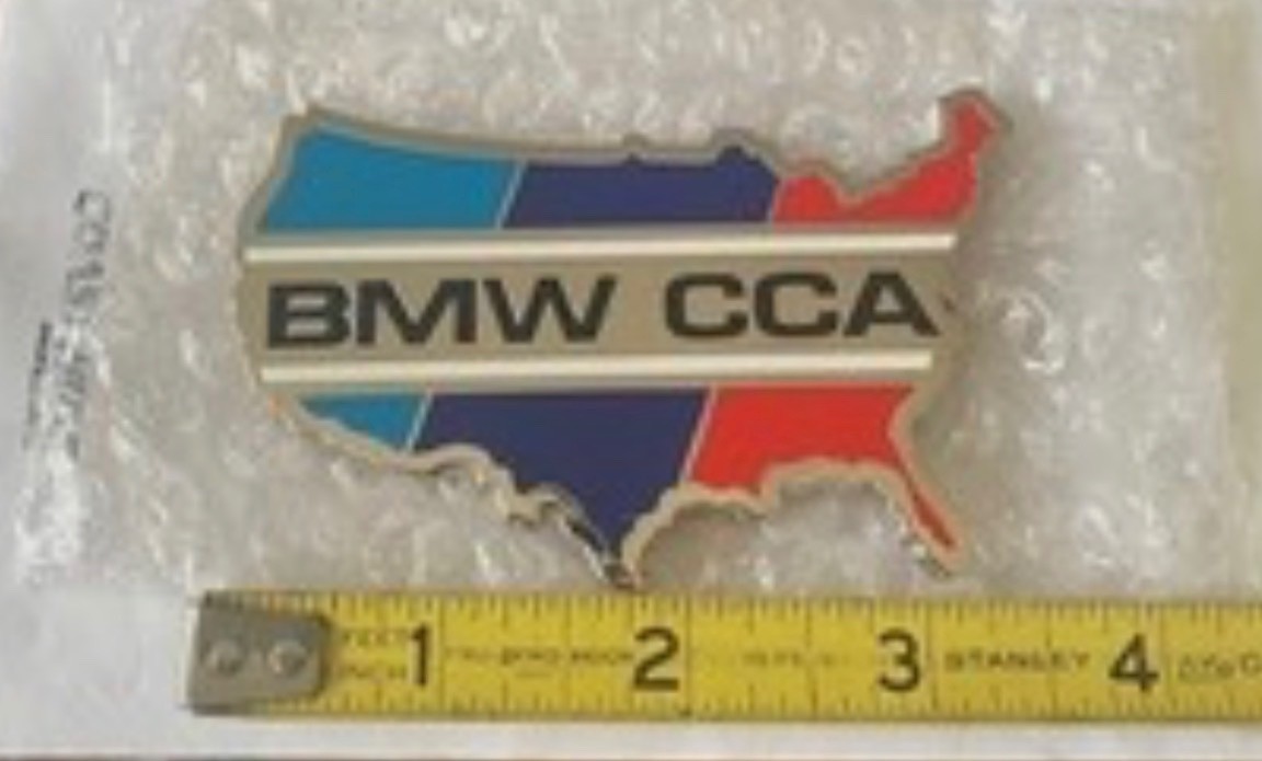 BMW CCA Car Club of America Official Grill Badge Emblem Motorsport Map Edition