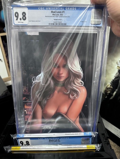 Mad Love #1 CGC 9.8 Black Cat Unmasked Cover F Close-up NEWLY GRADED Ltd #43/50