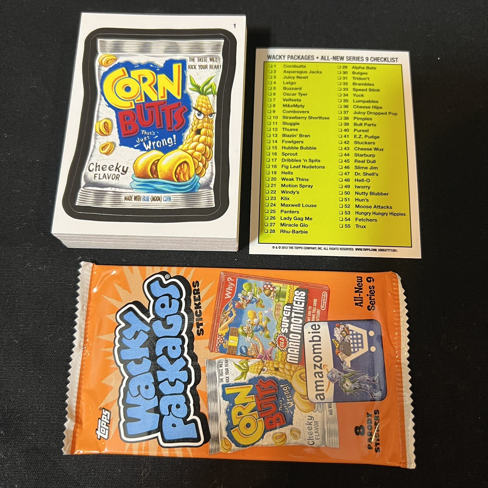 2012 WACKY PACKAGES ANS9  ALL NEW SERIES 9 COMPLETE 55 CARD SET + WRAPPER