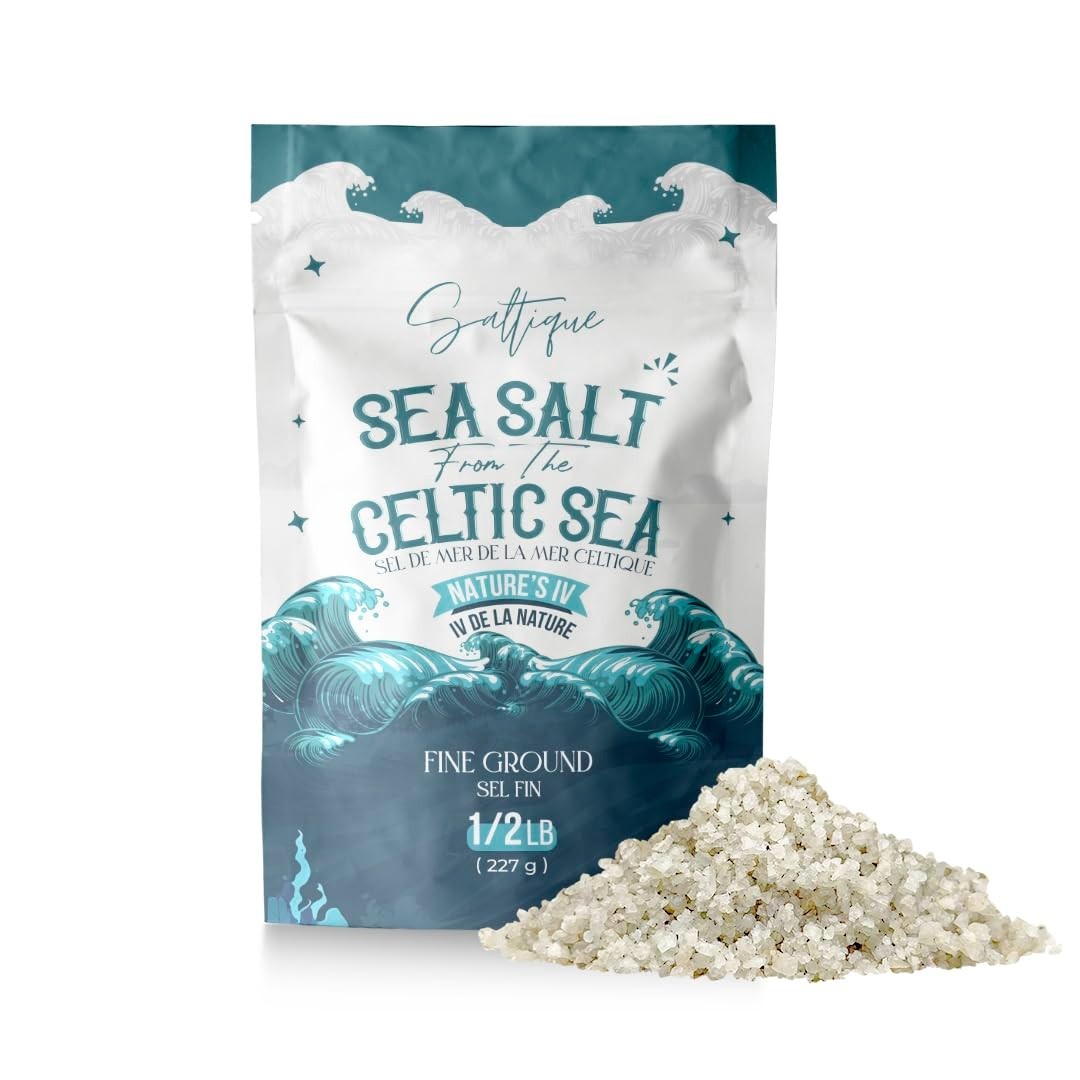 French Mineral Sea Salt Natural Grain Crystals 1/2 Lb Bag Organic Trace Mineral