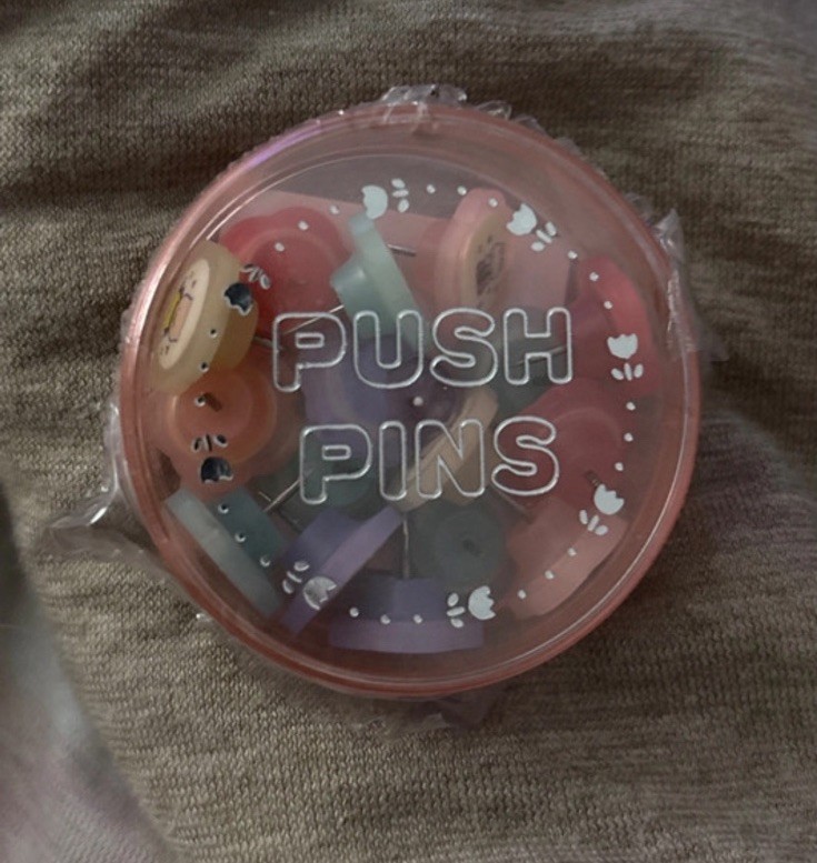 Vintage 1985 Rare Sanrio Push Pins Set with Case Authentic From Japan 