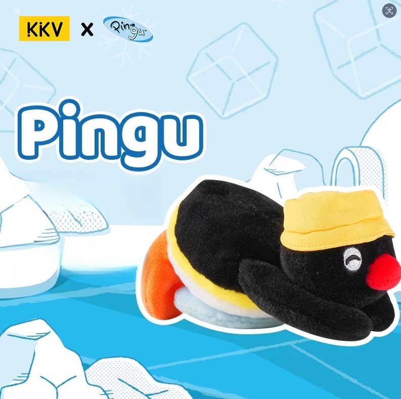KKV Pingu Travel Series Shoulder Plush Doll,Penguin Magnetic Decor Accessory