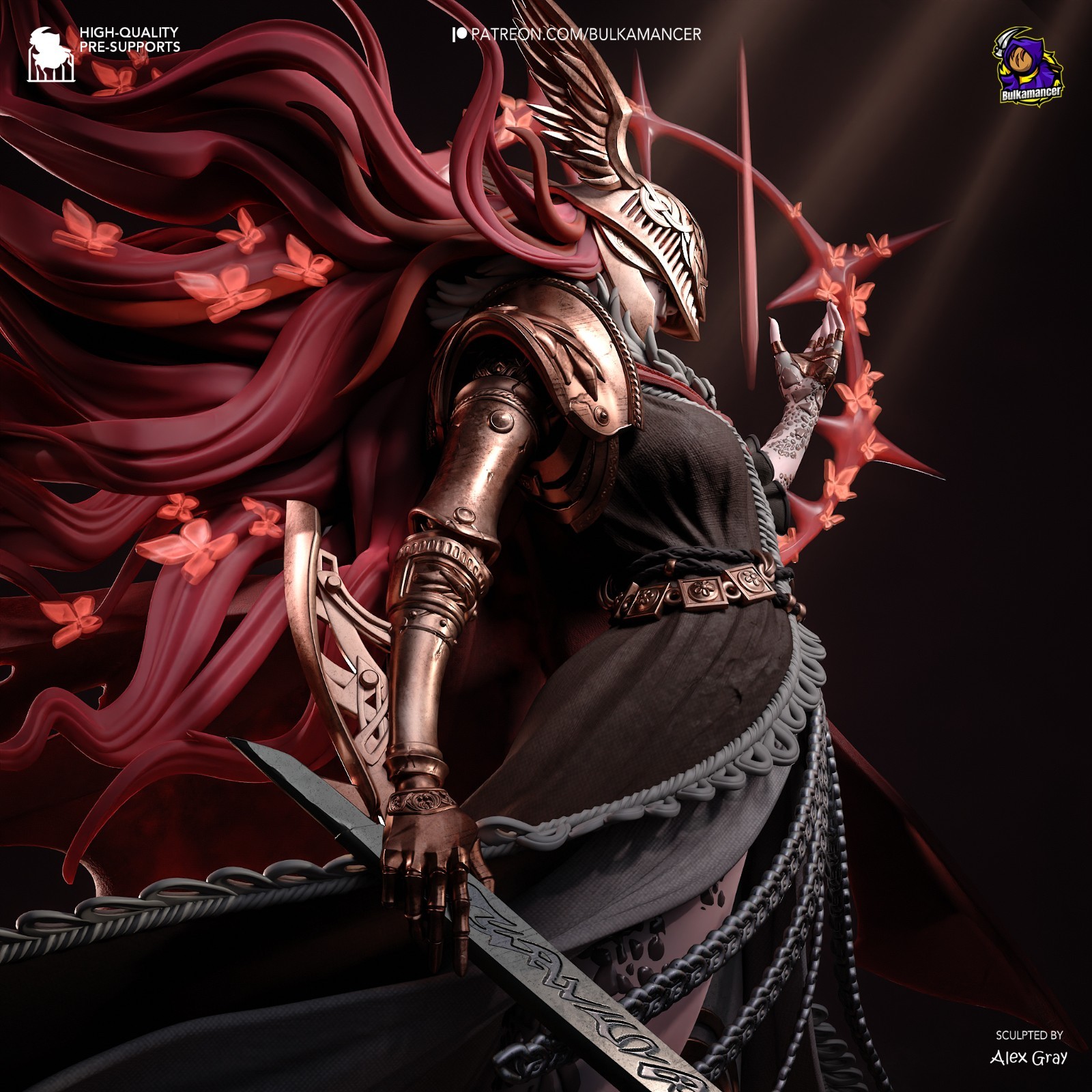1:8 Malenia Elden Ring Blade of Miquella Fan Art UNPAINTED Resin Garage Kit