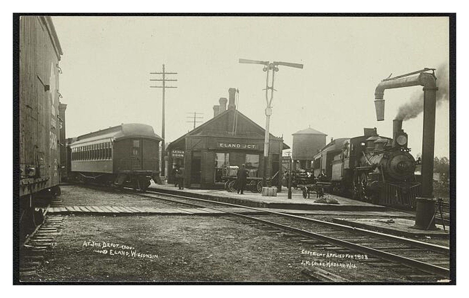 Eland Wisconsin Depot Standard Postcard