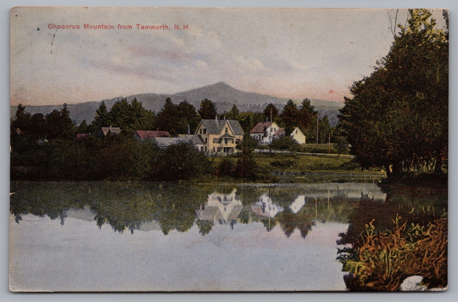 Chocorua Mountain From Tamworth NH 1907 Vintage Postcard TS-296