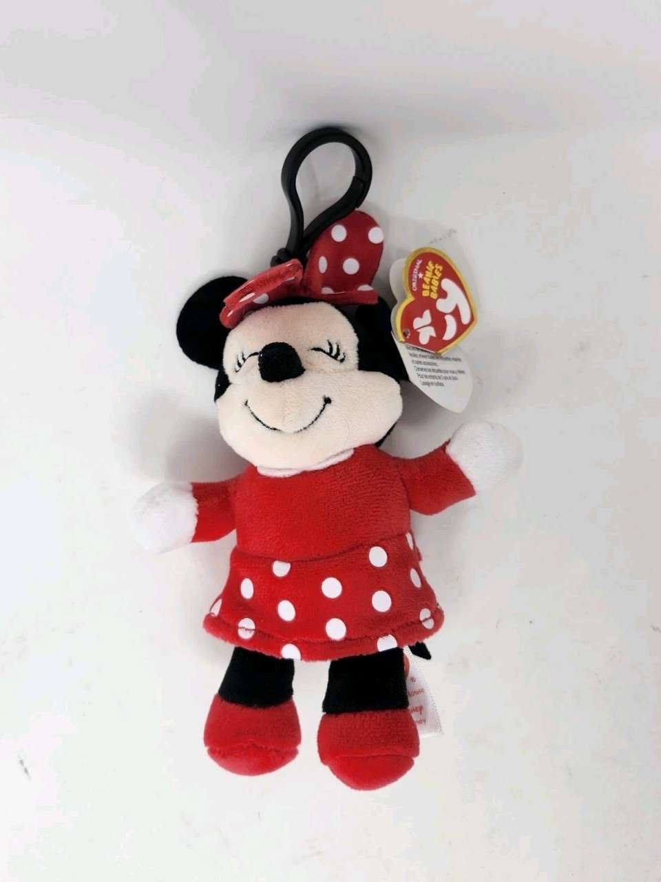 2019 TY Beanie Babies Collection - Minnie Mouse -  Plastic Key Clip  - BRAND NEW