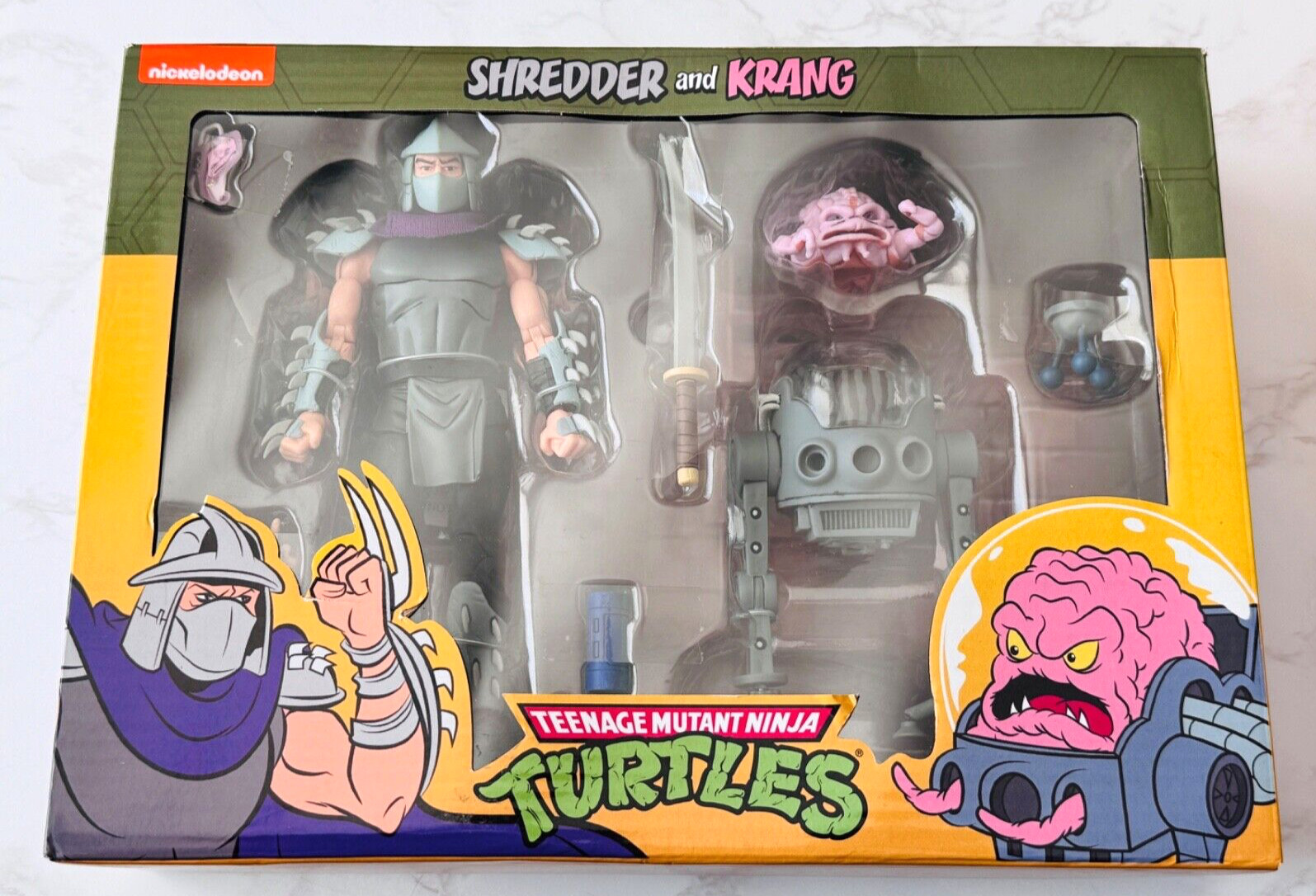 NECA Teenage Mutant Ninja Turtle Shredder And Krang Figures SEALED TMNT NEW