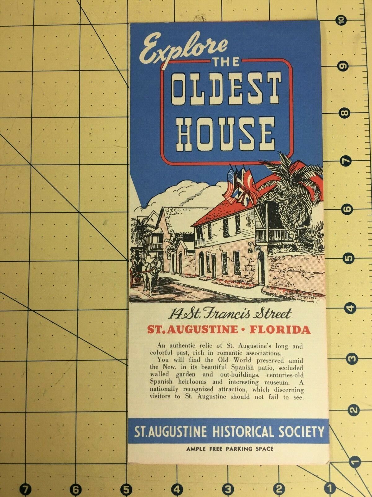 Vintage Brochure St. Augustine Florida Explore the Oldest House 14 St Francis