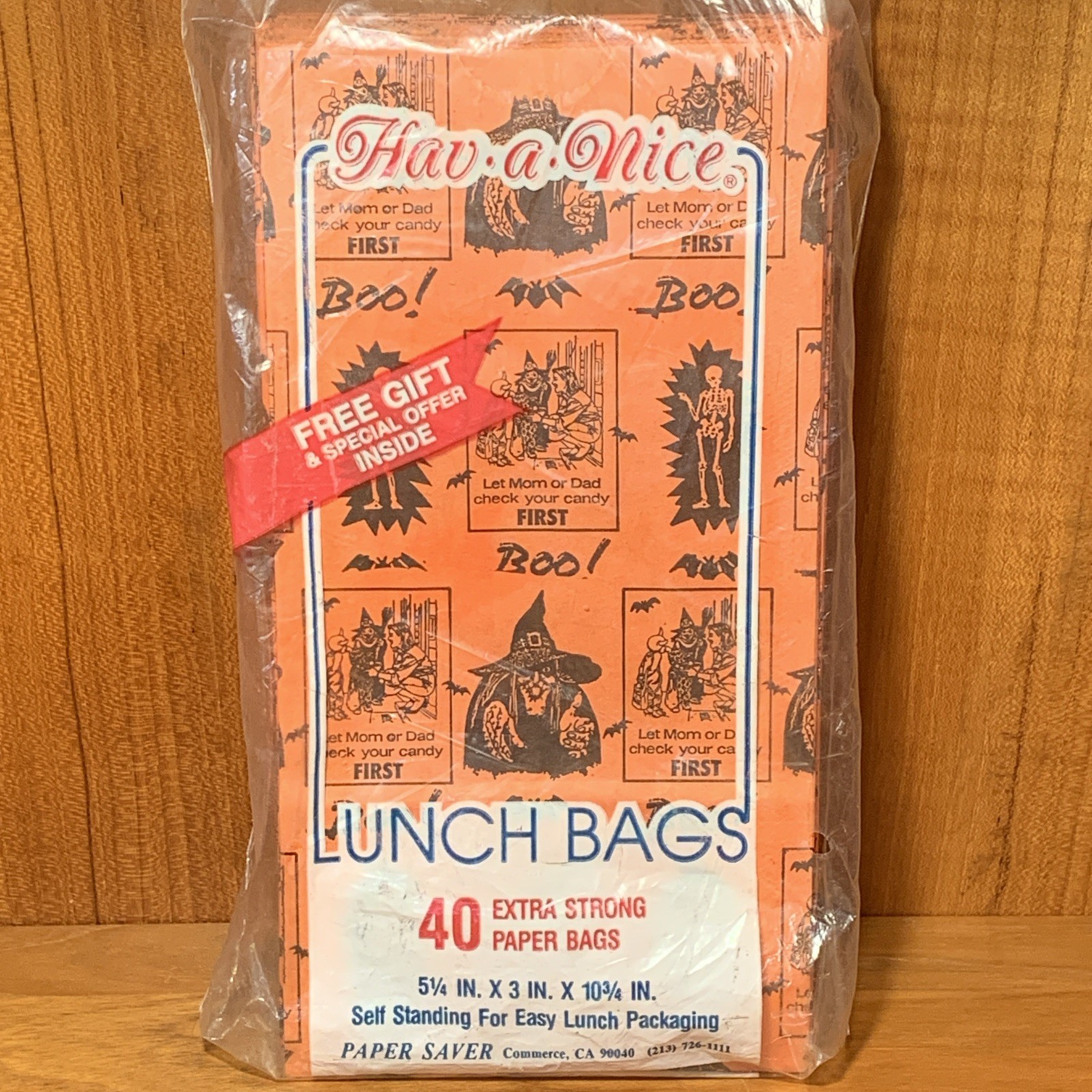 Rare 40 Vintage Halloween Paper Lunch Bags Sealed Package Hav-a-Nice Paper Saver