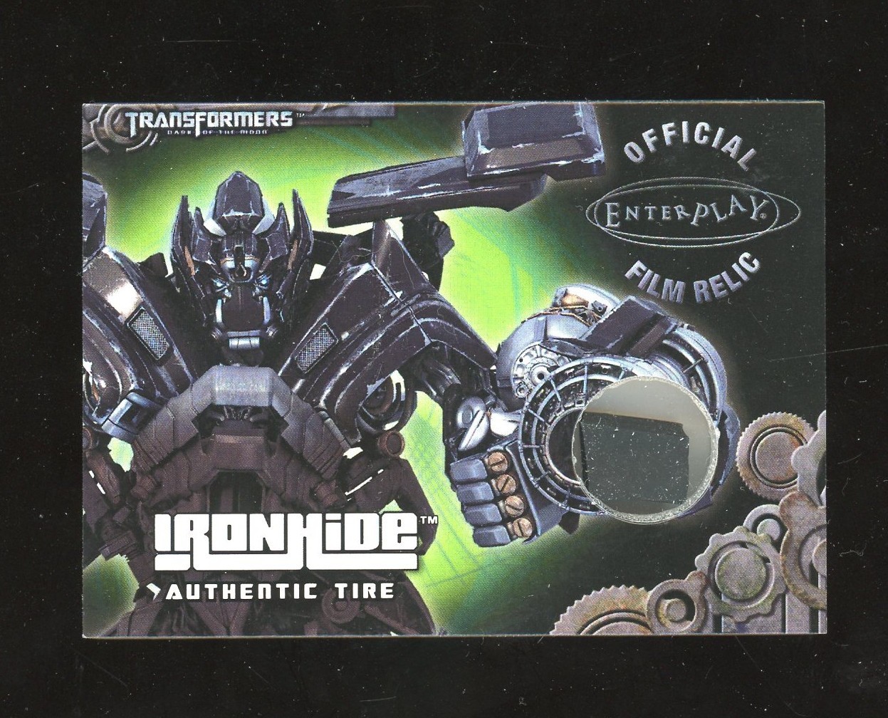 2013 TRANSFORMERS MOVIE IRONHIDE AUTHENTIC TIRE RELIC CARD DOTM ENTERPLAY 2013 TRANSFORMERS MOVIE IRONHIDE AUTHENTIC TIRE RELIC CARD DOTM ENTERPLAY