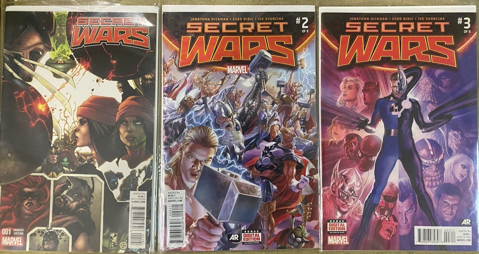 Secret Wars (2015) complete & tie-ins Set Of 26 books Marvel Hickman NM variants