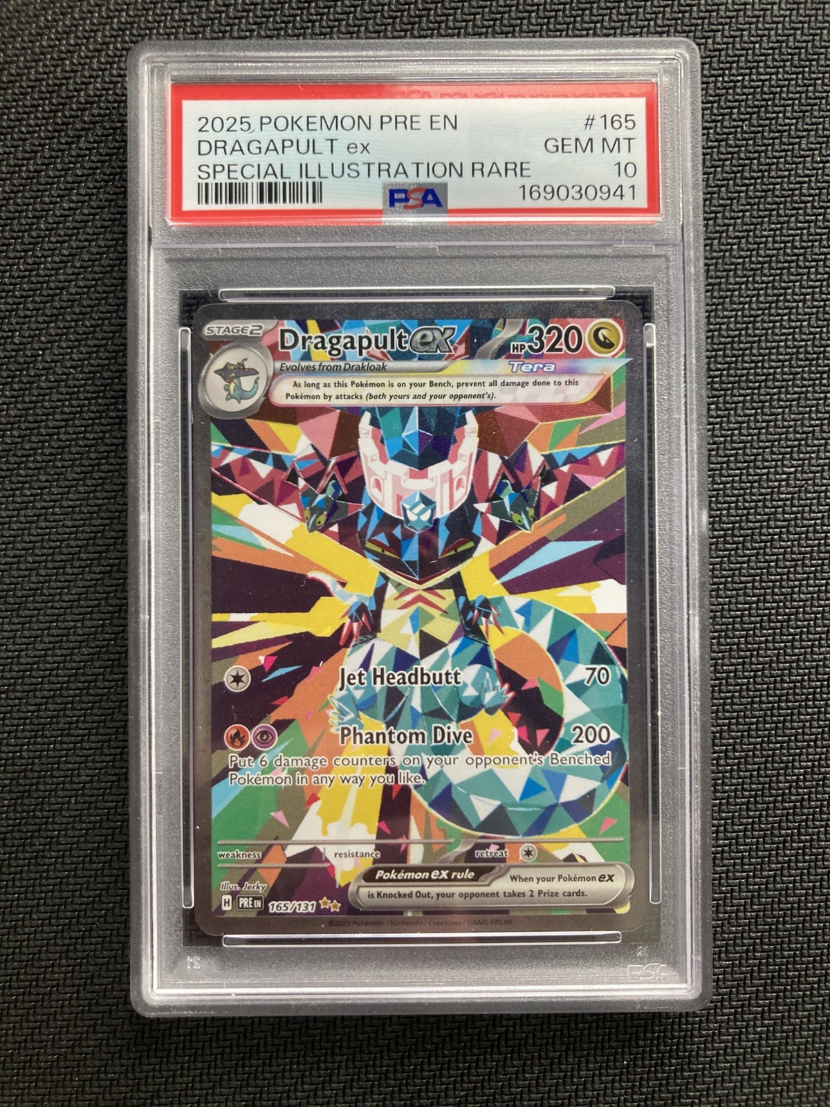 Pokemon Dragapult ex 165/131 Prismatic Evolutions Secret Illustrator Rare PSA 10