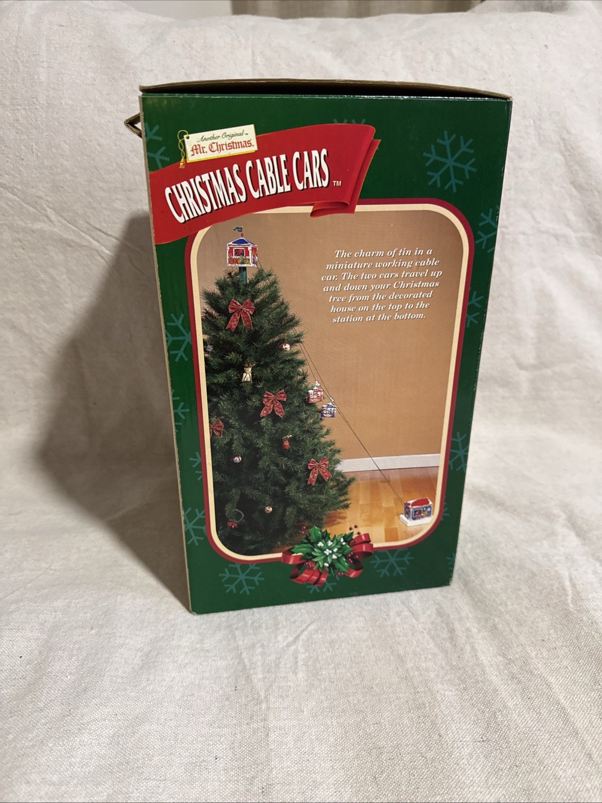 Mr Christmas Tin Mechanical Santas Cable Cars Animated FOR PARTS / NOT WORKING