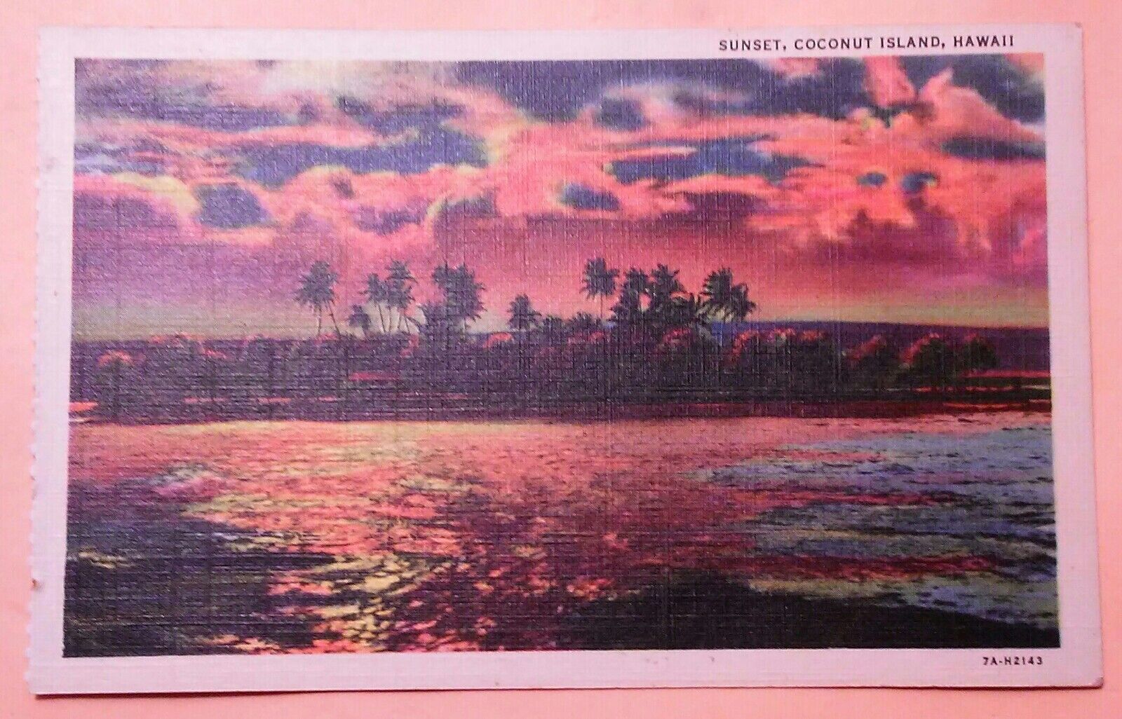 1940\'s Cocoanut Island Mokuola Hilo TH Hawaii Curteich Linen