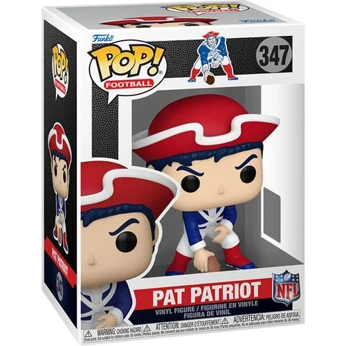 Funko POP Pat Patriot New England Patriots Retro Mascot Figure 347 + Protector Funko POP Pat Patriot New England Patriots Retro Mascot Figure 347 + Protector