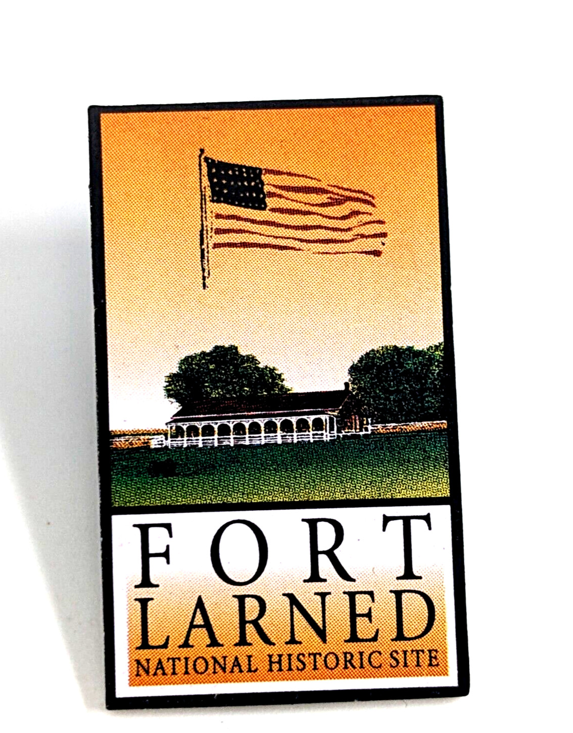 Fort Larned National Historic Site Kansas US Americna Flag Lapel Pin Souvenir