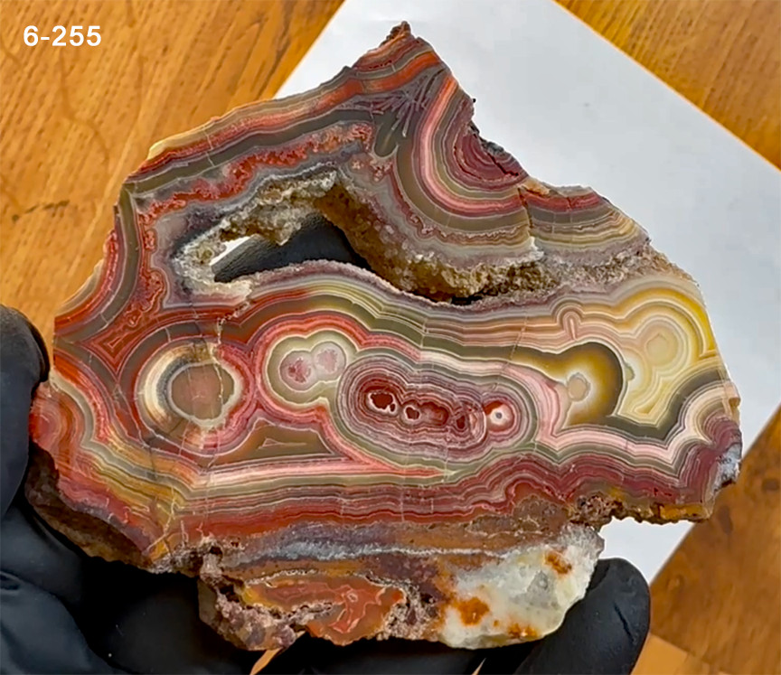Laguna Lace Agate Slab Rough Mexico A+ Grade - 84g. - SEE THE VIDEO