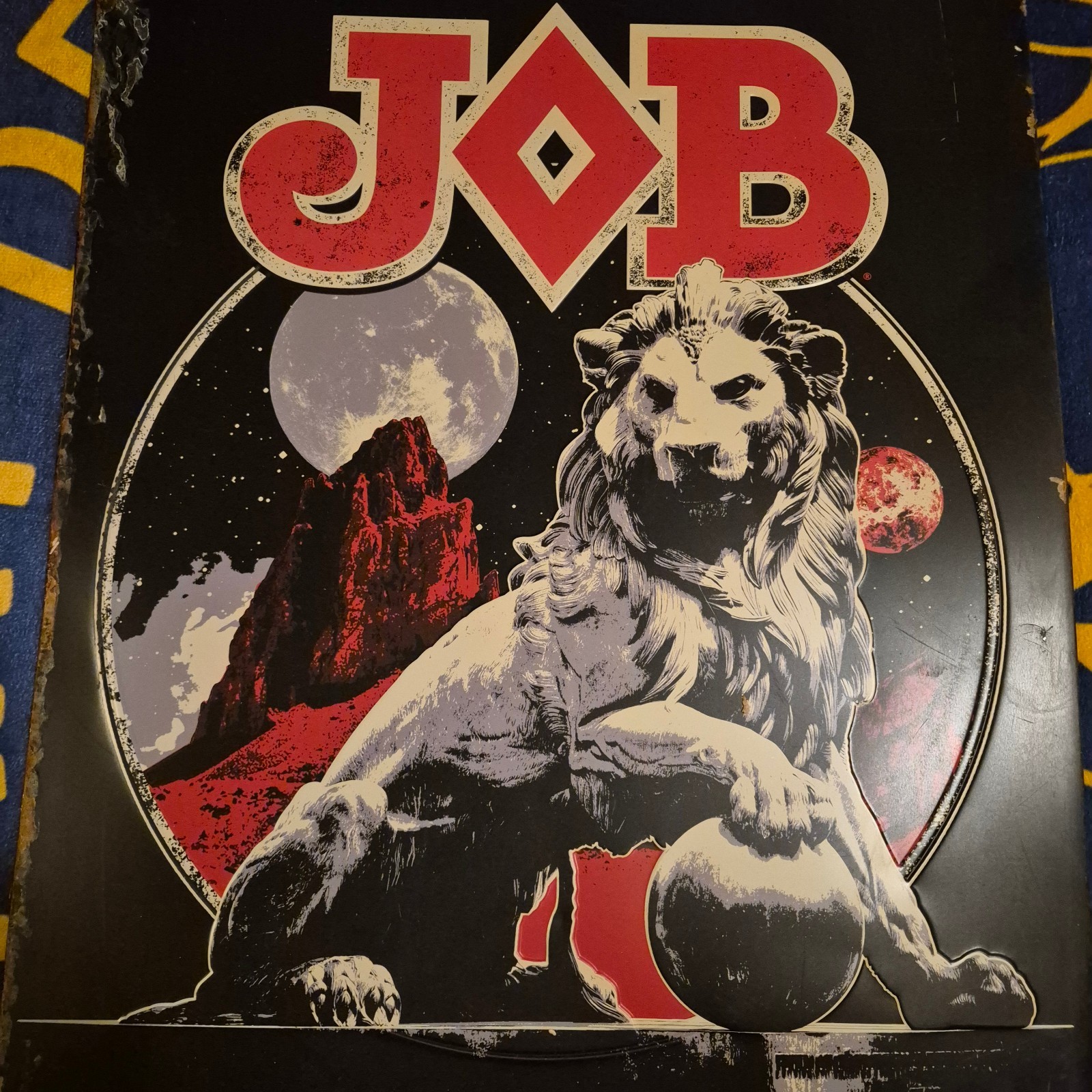 JOB Rolling Papers Lion Embossed Tin Metal Sign Republic Advertising 24 x 17.5