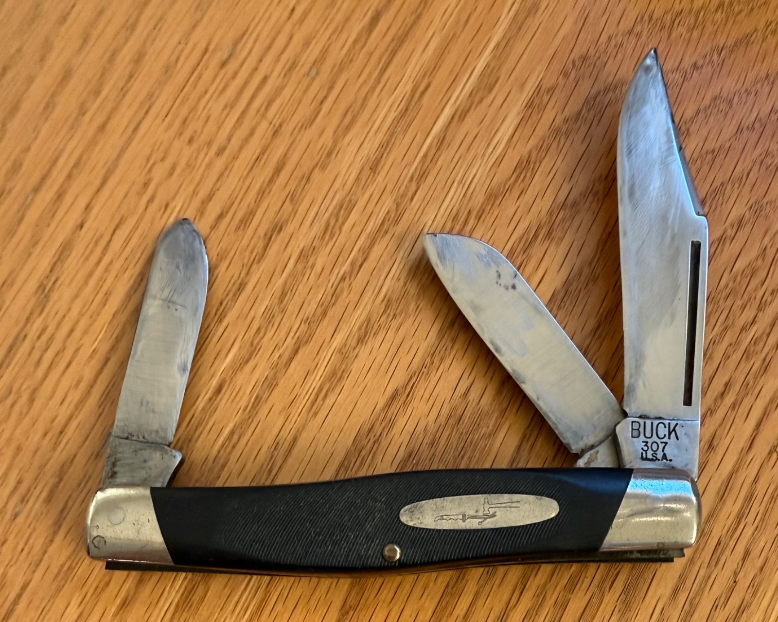 VINTAGE PRE DATE CODE BUCK 307 STOCKMAN KNIFE USED      N16A