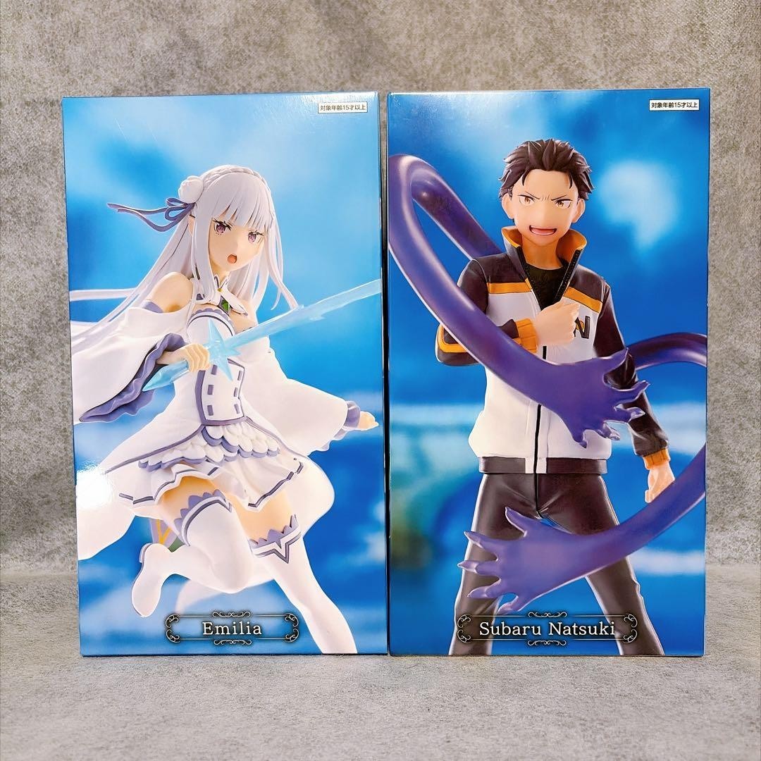 Re:Zero GiGO Limited Subaru & Emilia Figure Set 2pcs Prize Figure Japan New