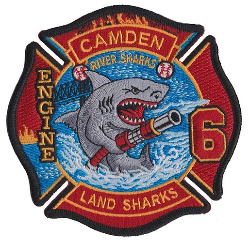 Camden Engine 6  2026 The Land Sharks  Fire Patch Design
