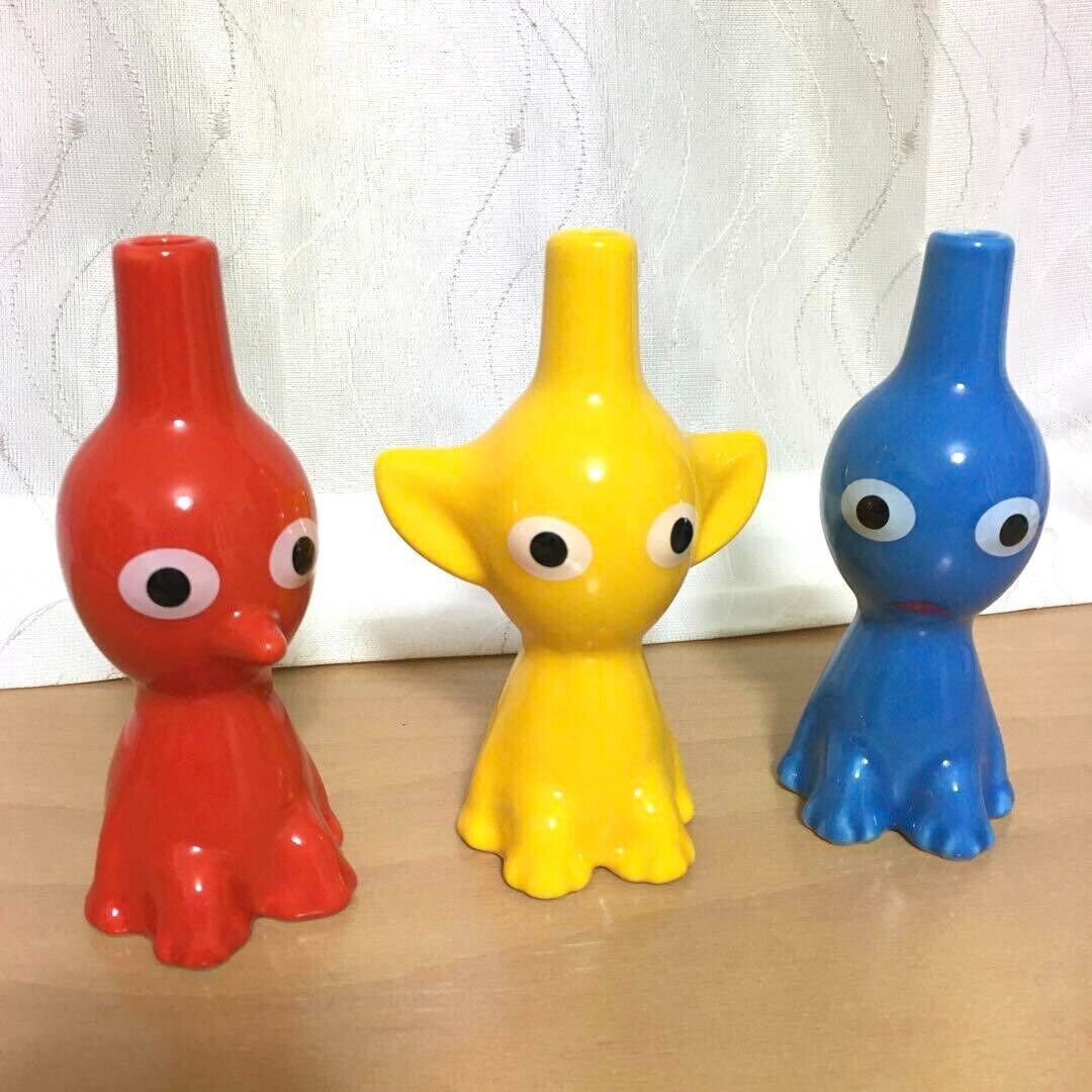 PIKMIN Vase Red & Blue & Yellow PIKMIN / Nintendo TOKYO ・OSAKA From Japan New