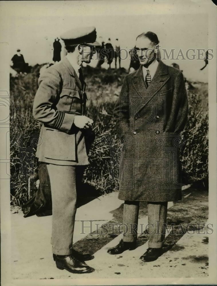 1928 Press Photo RAF Squad Leader Scott RAF To Pilot Largest Flying Ship \