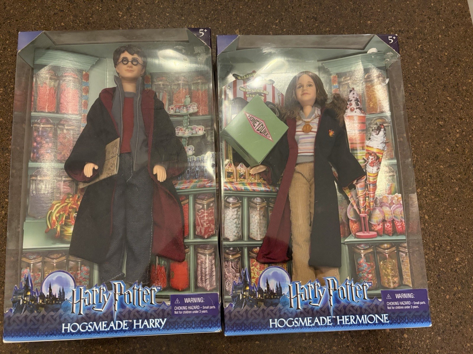New Vintage 2003 Mattel Harry Potter Hogsmeade Harry Hermione Action Figure Doll