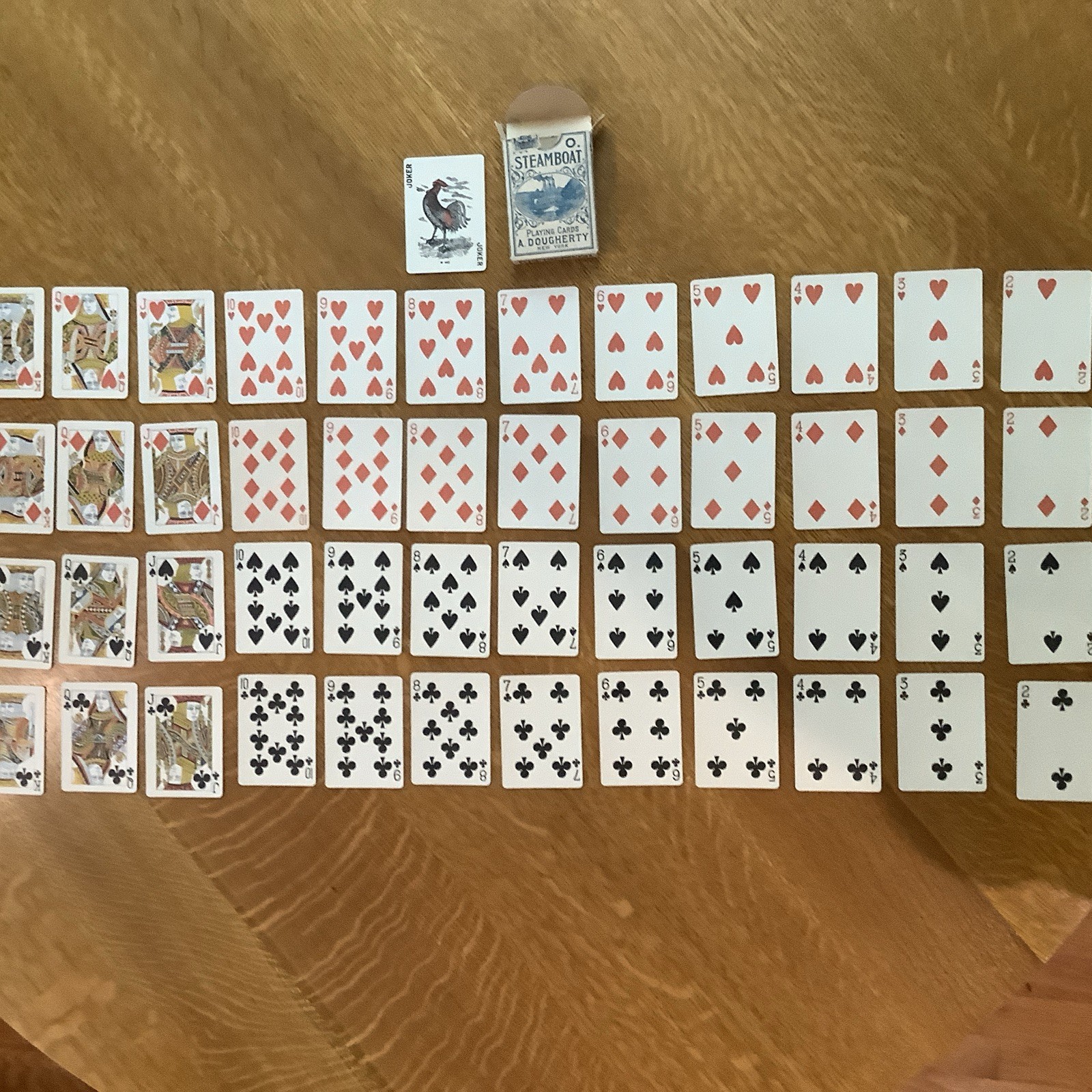 VTG A. Dougherty NY Steamboat No. 0 Playing Cards-VG+ Cond *Free Ship