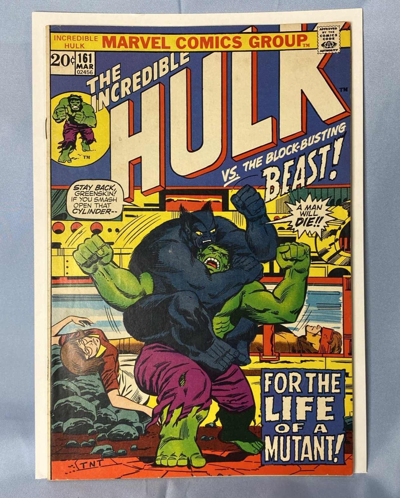 INCREDIBLE HULK #161 SIGNED BY HERB TRIMPE Very High Grade Stunning condition
