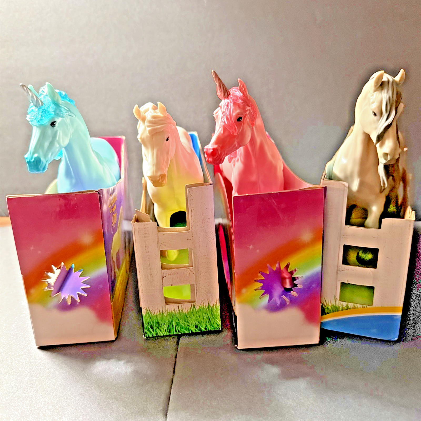 4 Breyer Horse Paddock Pals Sugar Sparkle, Mara, Truffle, Biscuit(2)  Scented