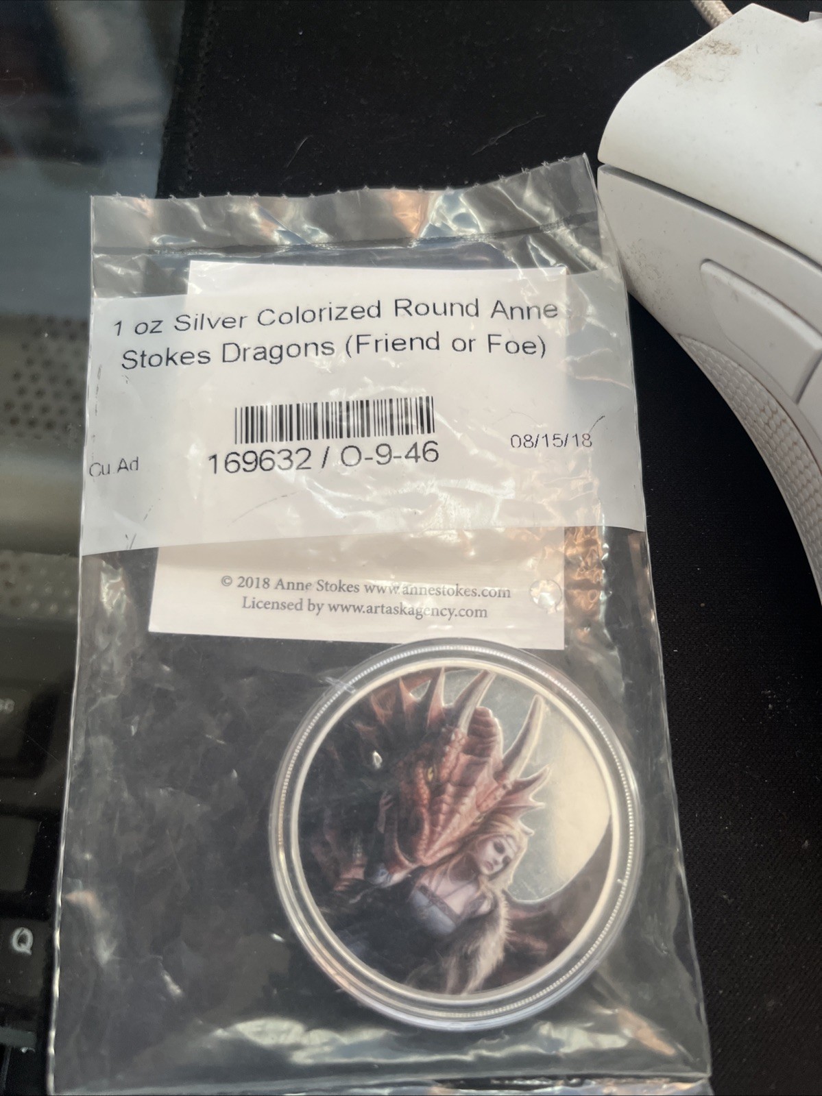 Anne Stokes Dragons  Limited Edition Collector Coin with COA/Certificate 10/2000