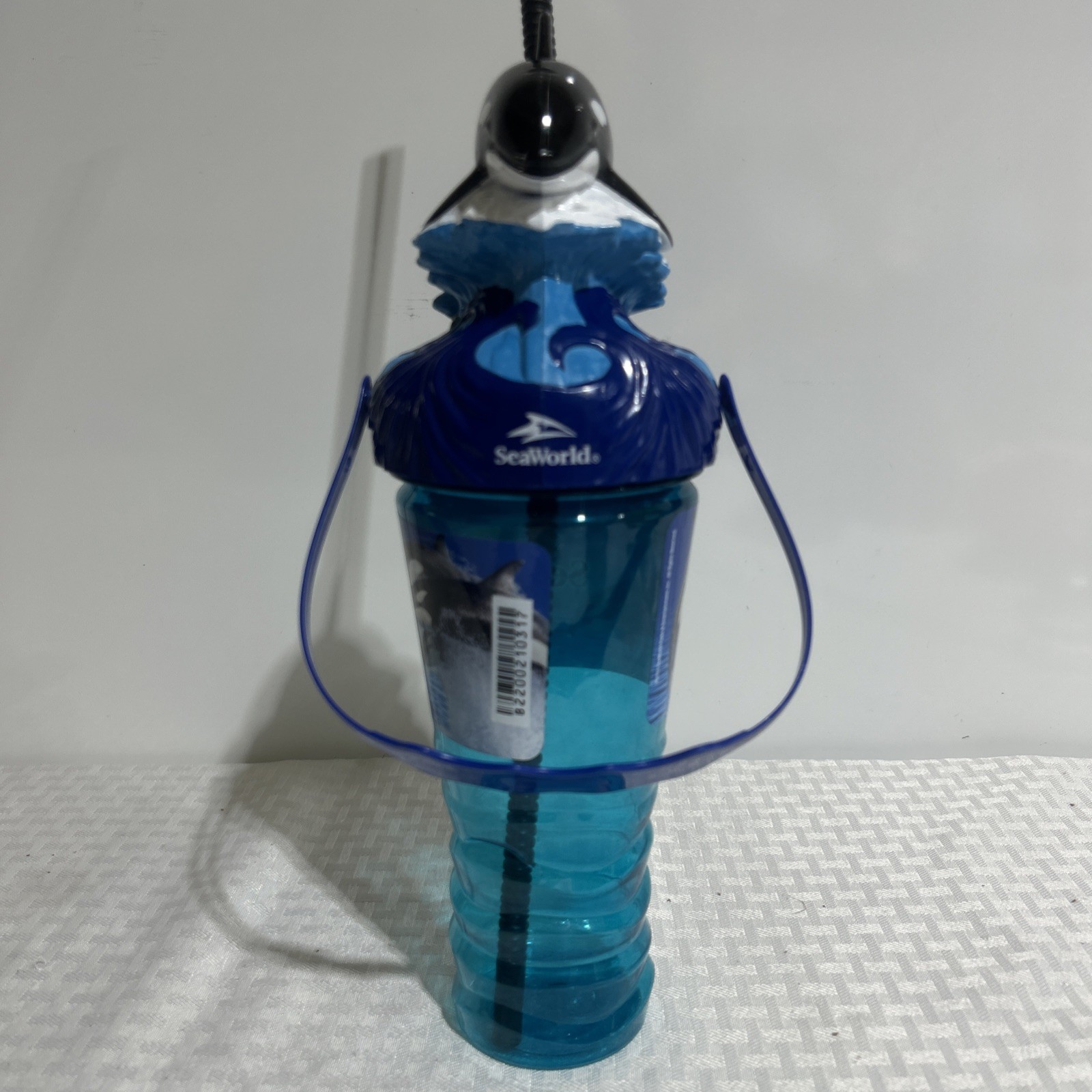 2022 SeaWorld  3D SHAMU Orca Ocean Tumbler Cup Souvenir Killer Whale W/ Straw