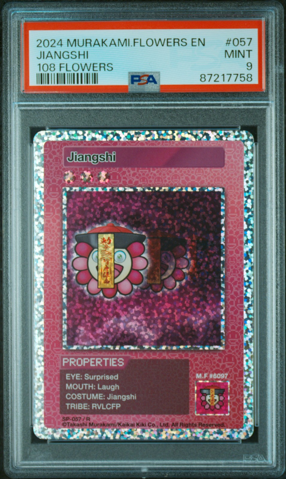 2024 Murakami.Flowers Collectible Trading Card 108 Flowers #057 Jiangshi PSA 9