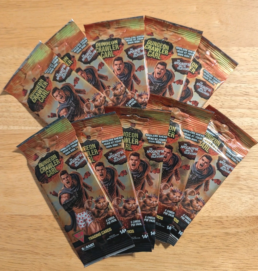 10 Sealed DUNGEON CRAWLER CARL Series 1 Trading Card Packs