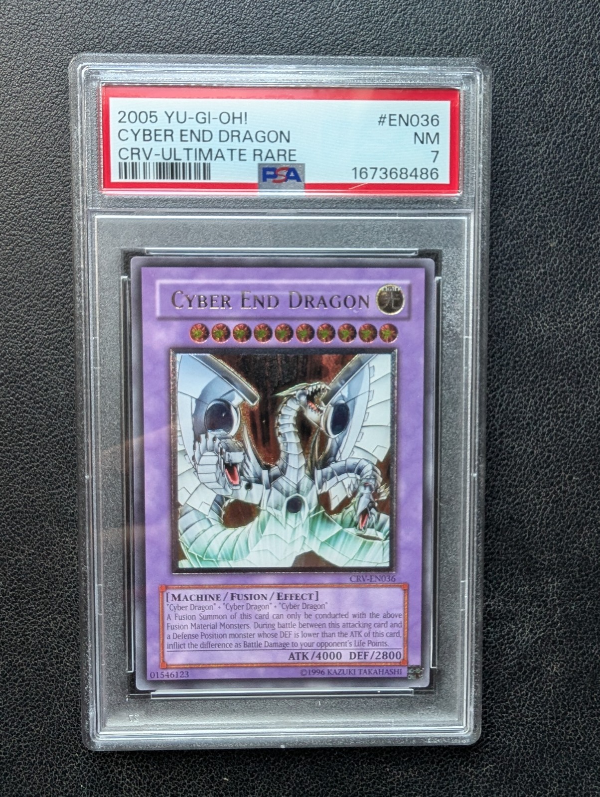 Yu-Gi-Oh Cyber End Dragon CRV-EN036 Ultimate Rare Cybernetic Revolution PSA7 Yu-Gi-Oh Cyber End Dragon CRV-EN036 Ultimate Rare Cybernetic Revolution PSA7