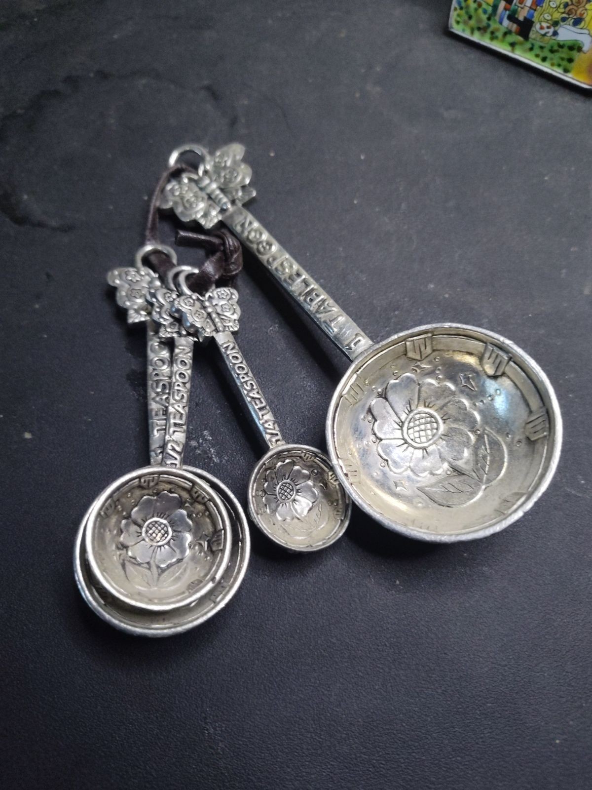 Tin Woodsman Handcrafted Celtic Design Pewter Measuring Cups With Hanger Tin Woodsman Handcrafted Celtic Design Pewter Measuring Cups With Hanger